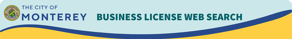 City of Monterey Business License Web Search
